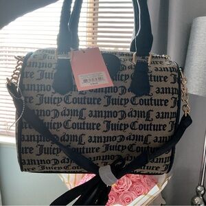 Juicy Couture Black and Cream Satchel